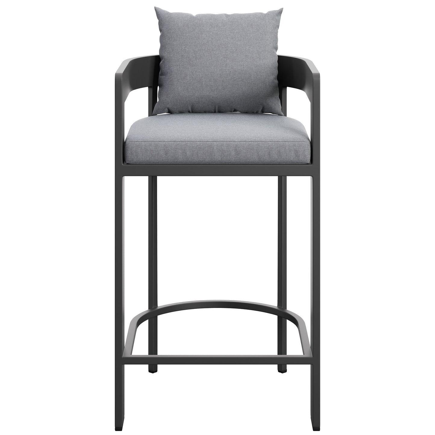 Tahoe Outdoor Patio Patio Aluminum Bar Chair in Gray by Modway (7595)