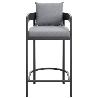Tahoe Outdoor Patio Patio Aluminum Bar Chair in Gray by Modway (7595)