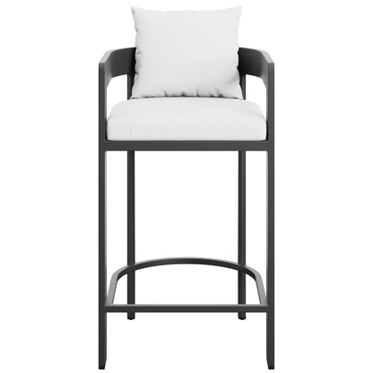 Tahoe Outdoor Patio Patio Aluminum Bar Chair in White by Modway (7595)