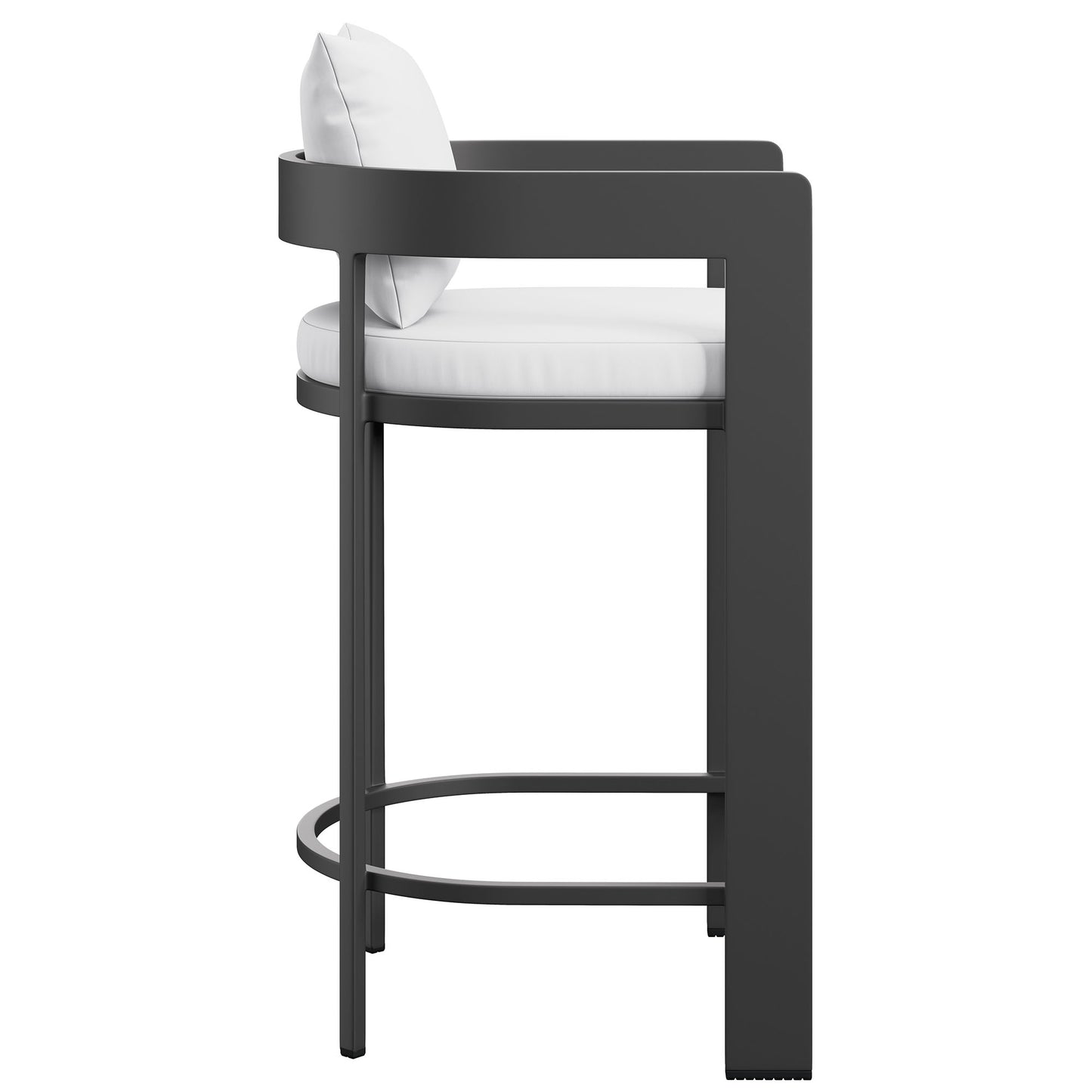 Tahoe Outdoor Patio Patio Aluminum Bar Chair in White by Modway (7595)