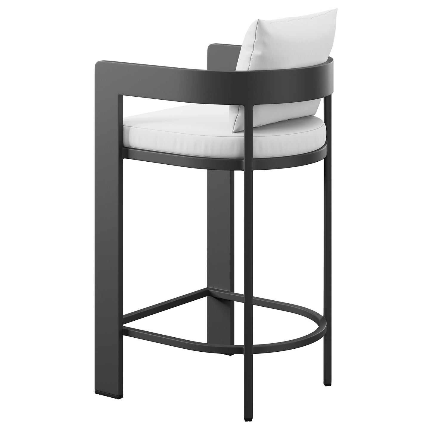 Tahoe Outdoor Patio Patio Aluminum Bar Chair in White by Modway (7595)