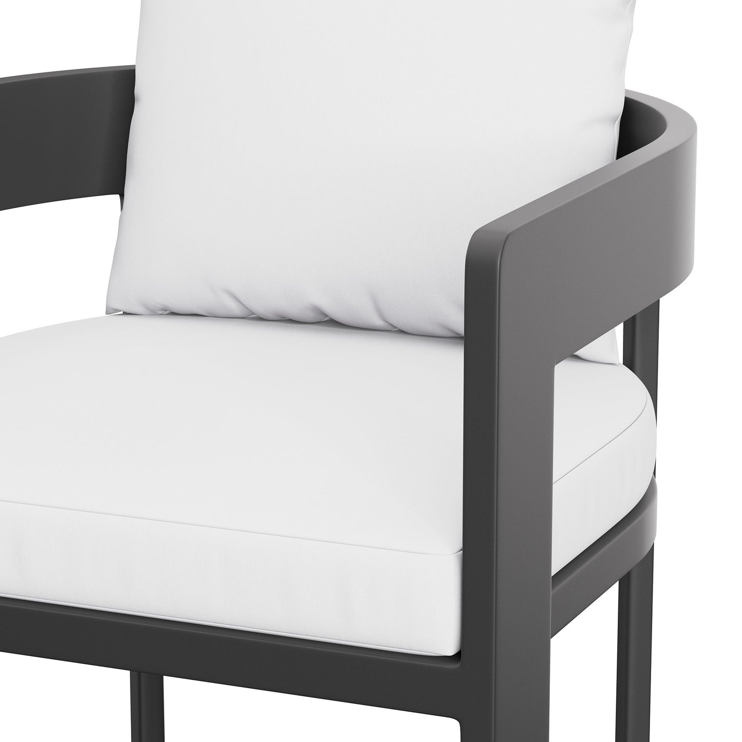 Tahoe Outdoor Patio Patio Aluminum Bar Chair in White by Modway (7595)