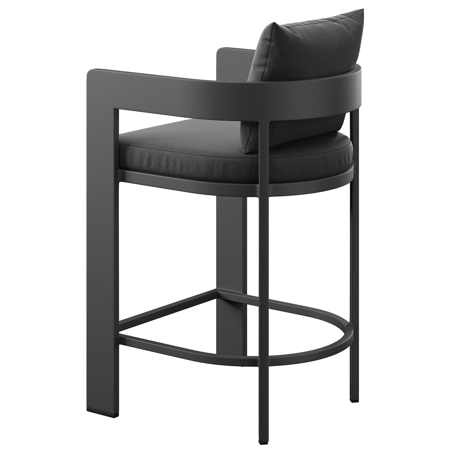 Tahoe Outdoor Patio Patio Aluminum Counter Stool in Charcoal by Modway (7596)