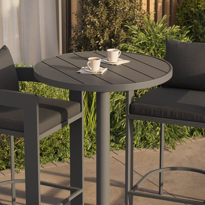 Tahoe 3-Piece Outdoor Patio Aluminum Bar Set in Charcoal by Modway (7597)