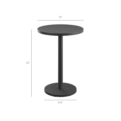 Tahoe 3-Piece Outdoor Patio Aluminum Bar Set in Charcoal by Modway (7597)