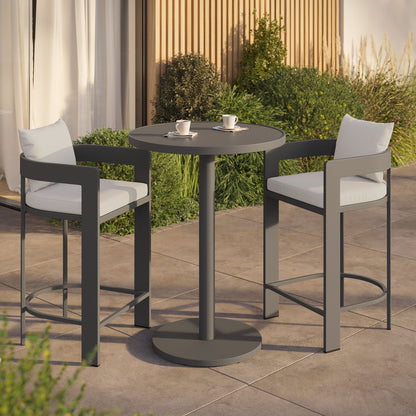 Tahoe 3-Piece Outdoor Patio Aluminum Bar Set in White by Modway (7597)