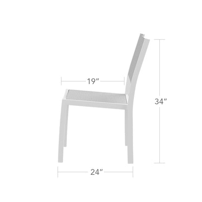 Fusion Dining Side Chair - Tex White - White Sling by DecoScape (3001-162-TXW-WHT)