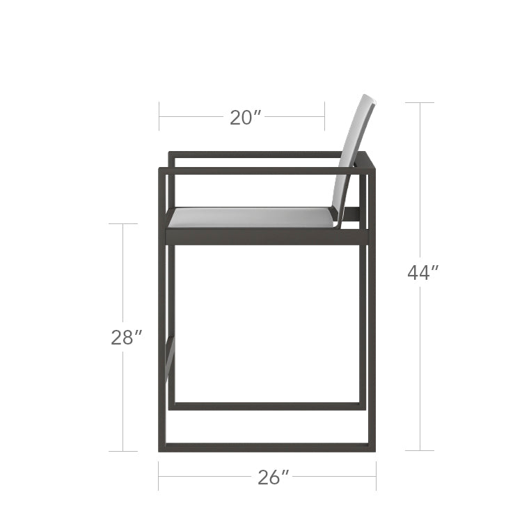 Iconic Bar Arm Chair - XL by DecoScape (3217-173)