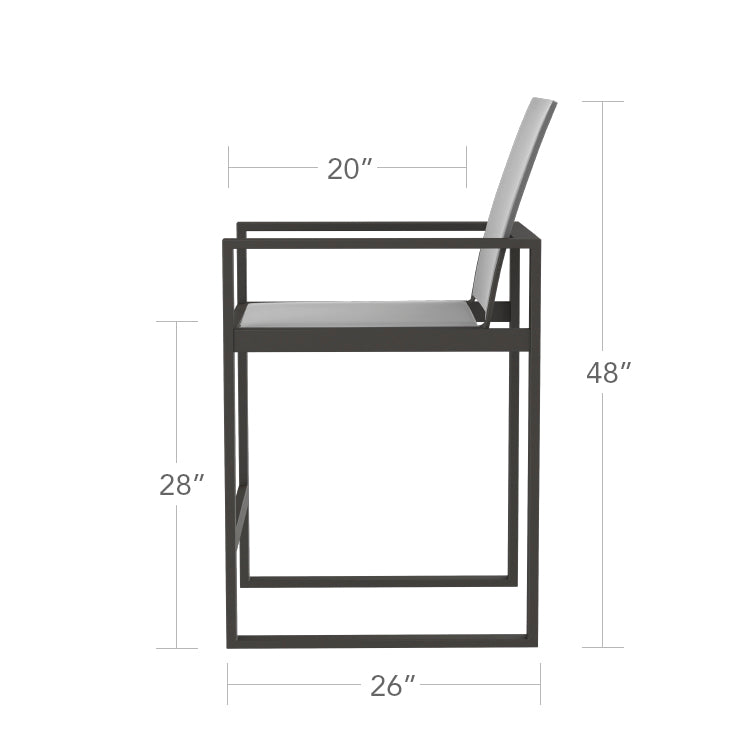 Iconic Bar Arm Chair Highback - XL by DecoScape (3217-178)