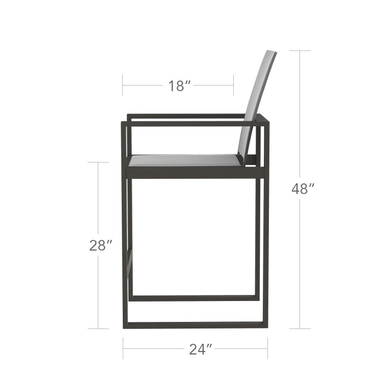 Iconic Bar Arm Chair Highback by DecoScape (3217-178)