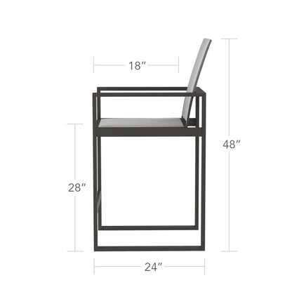 Iconic Bar Arm Chair Highback by DecoScape (3217-178)