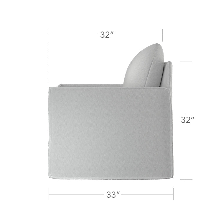 Luna Club Chair - Improve White by DecoScape (1041-101-WHT)