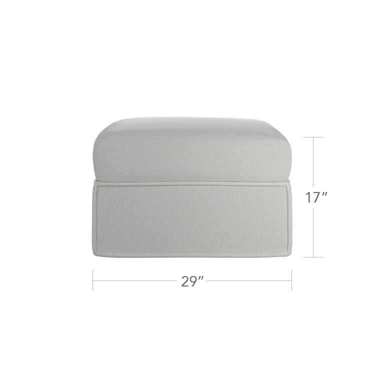 Luna Ottoman - Improve Stucco by DecoScape (1041-140-STU)