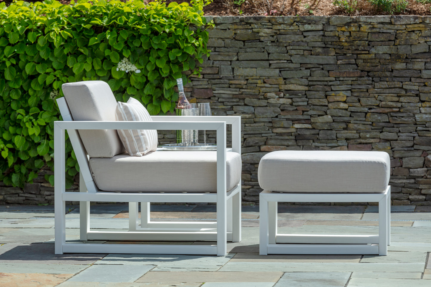 MIA Outdoor Deep Seating Ottoman (Cushion Included) by Seaside Casual