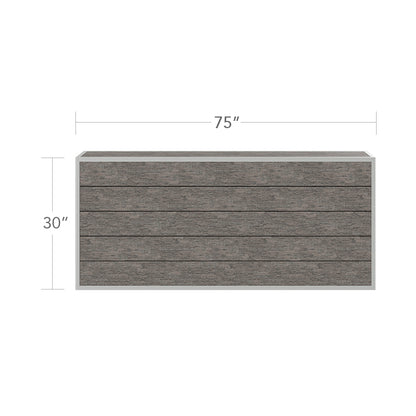 Mod Back Structure - Large - Slatted by DecoScape (3015-104-L-SLA)