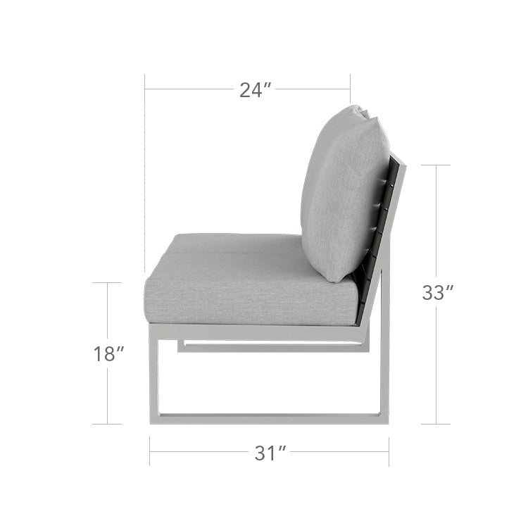 Modera Armless Loveseat by DecoScape (3203-132)
