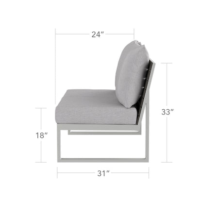 Modera Armless Loveseat by DecoScape (3203-132)