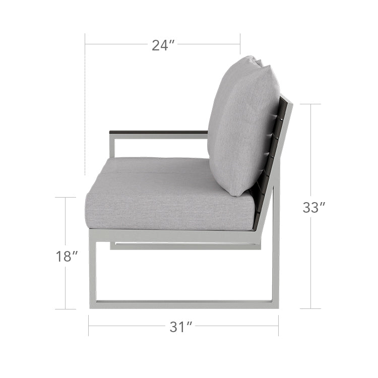 Modera Left Arm Loveseat by DecoScape (3203-112)