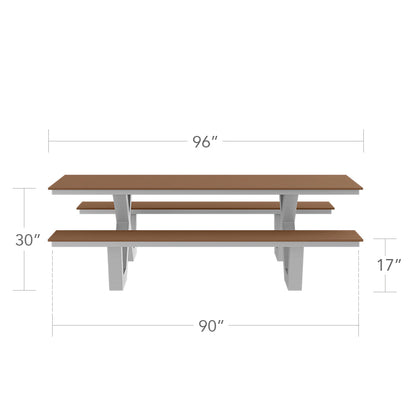 Napa 8' Picnic Table - ADA Does not include umbrella hole by DecoScape (2404-367-ADA)