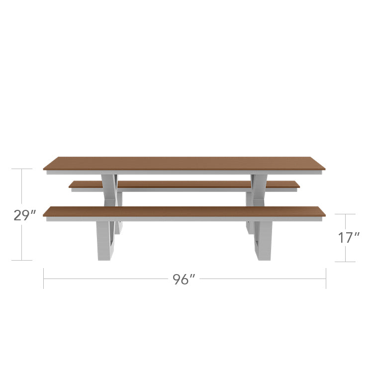 Napa 94" Picnic Table Seats 8-10 by DecoScape (2404-367-UMB)