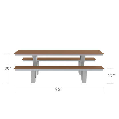 Napa 94" Picnic Table Seats 8-10 by DecoScape (2404-367-UMB)