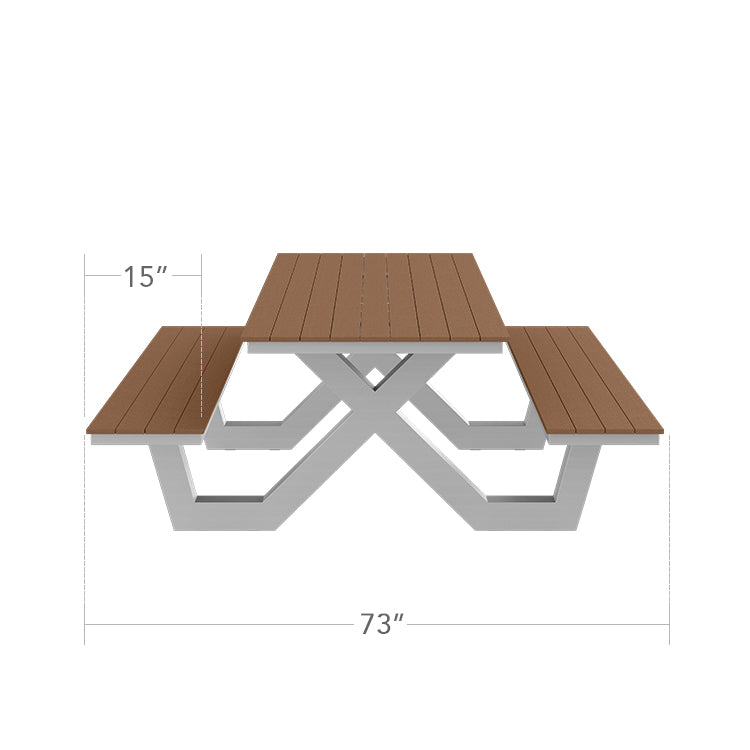 Napa 94" Picnic Table Seats 8-10 by DecoScape (2404-367-UMB)