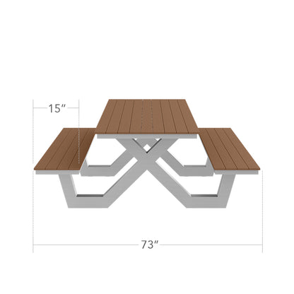 Napa 94" Picnic Table Seats 8-10 by DecoScape (2404-367-UMB)