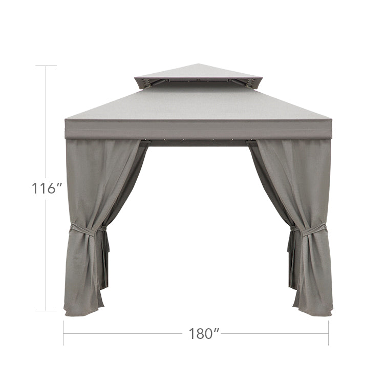 Oasis Vented Roof Cabana-15'x15' by DecoScape (3801-656)