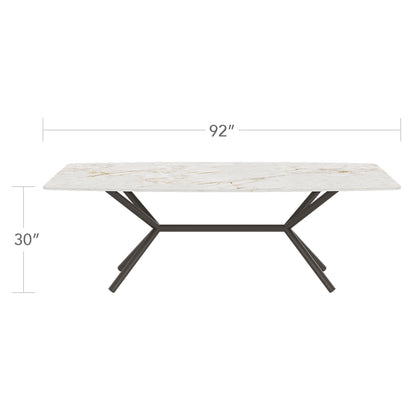 Oliver Emerald Rimless Porcelain Dining Table 92" x 46" by DecoScape (1039-339)