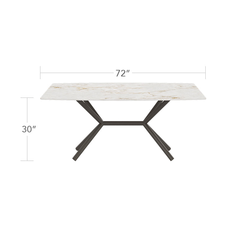 Oliver Emerald Rimless Porcelain Dining Table 72" x 46" by DecoScape (1039-338)