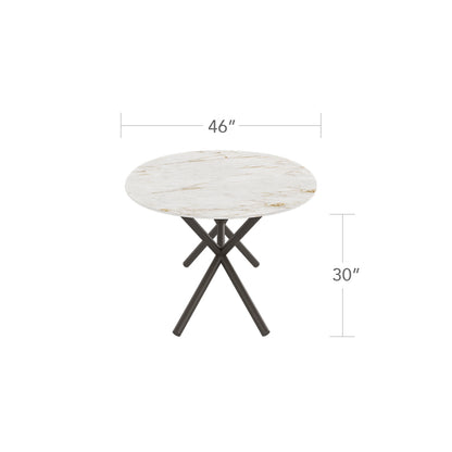 Oliver Oval Rimless Porcelain Dining Table 92" x 46" by DecoScape (1039-330)