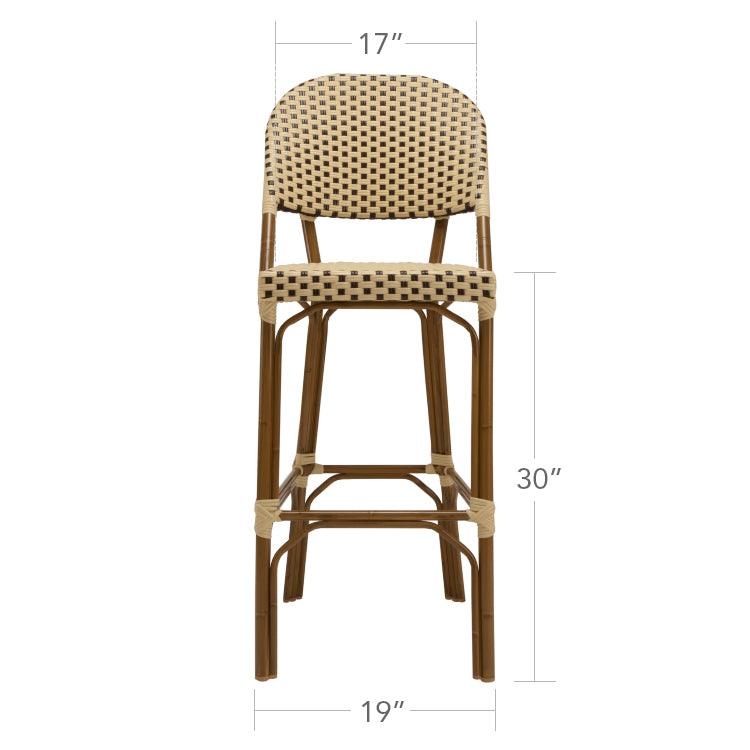 Paris Bar Side Chair - Black & White by DecoScape (2203-172)