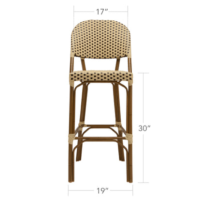 Paris Bar Side Chair - Black & White by DecoScape (2203-172)