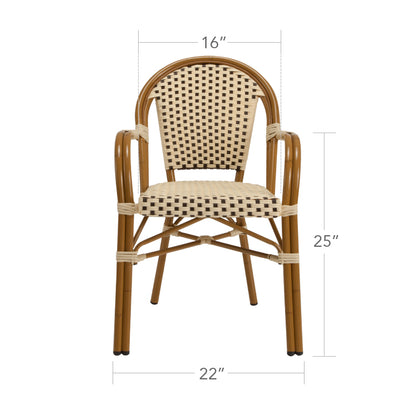 Paris Dining Arm Chair - Gray & White by DecoScape (2203-163)