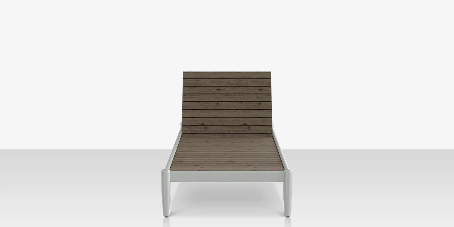 Danish Armless Chaise - Slatted by DecoScape