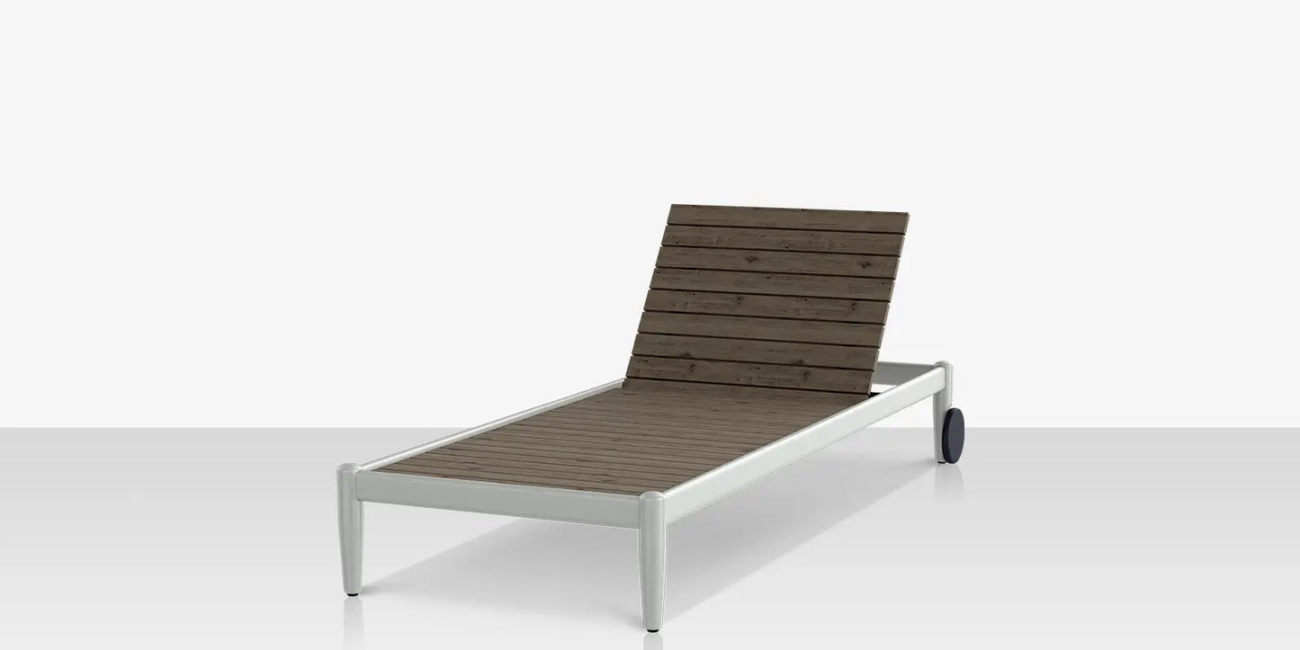 Danish Armless Chaise - Slatted by DecoScape