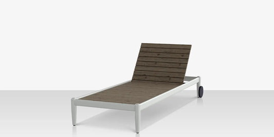 Danish Armless Chaise - Slatted by DecoScape