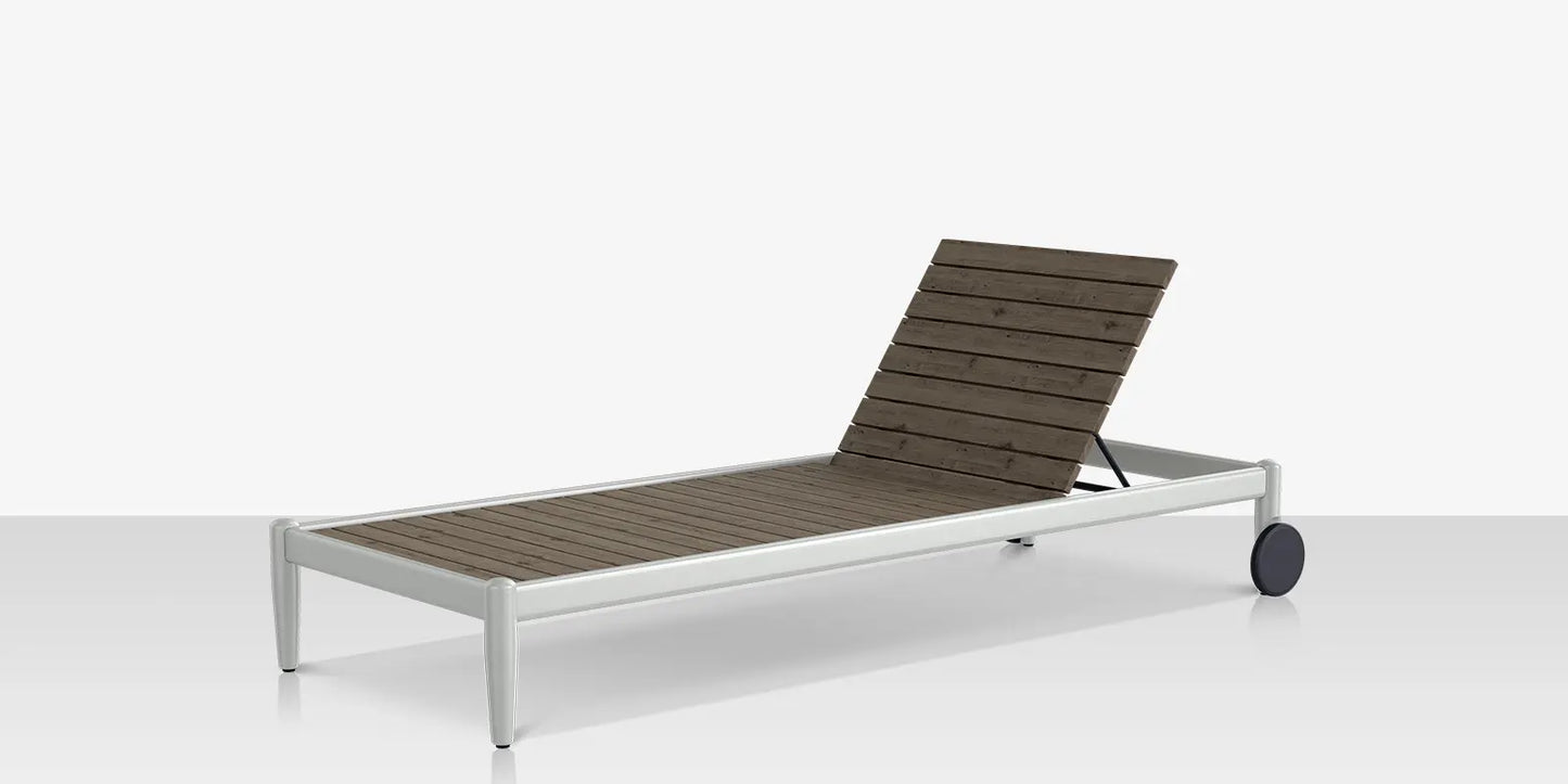 Danish Armless Chaise - Slatted by DecoScape