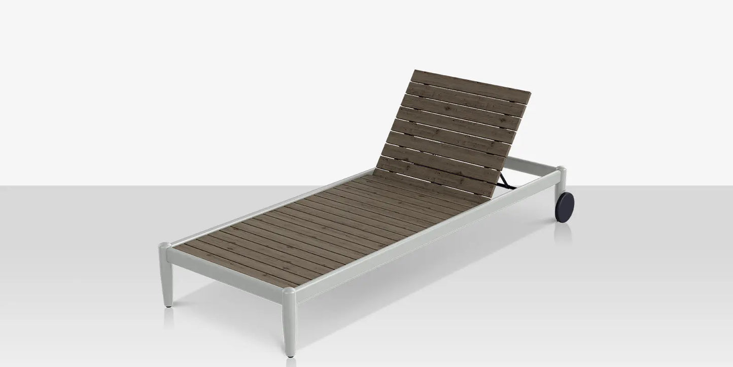 Danish Armless Chaise - Slatted by DecoScape