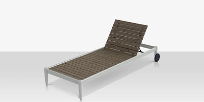Danish Armless Chaise - Slatted by DecoScape
