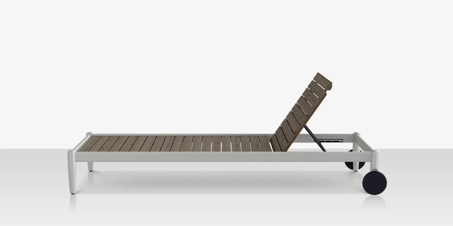 Danish Armless Chaise - Slatted by DecoScape