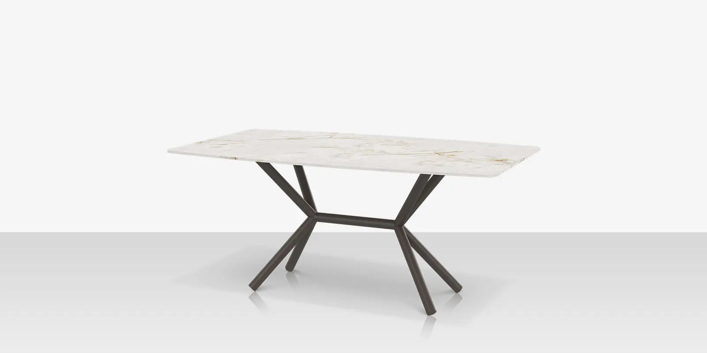 Oliver Emerald Rimless Porcelain Dining Table 72" x 42" by DecoScape (1039-337)