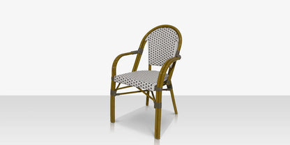 Paris Dining Arm Chair - Gray & White by DecoScape (2203-163)