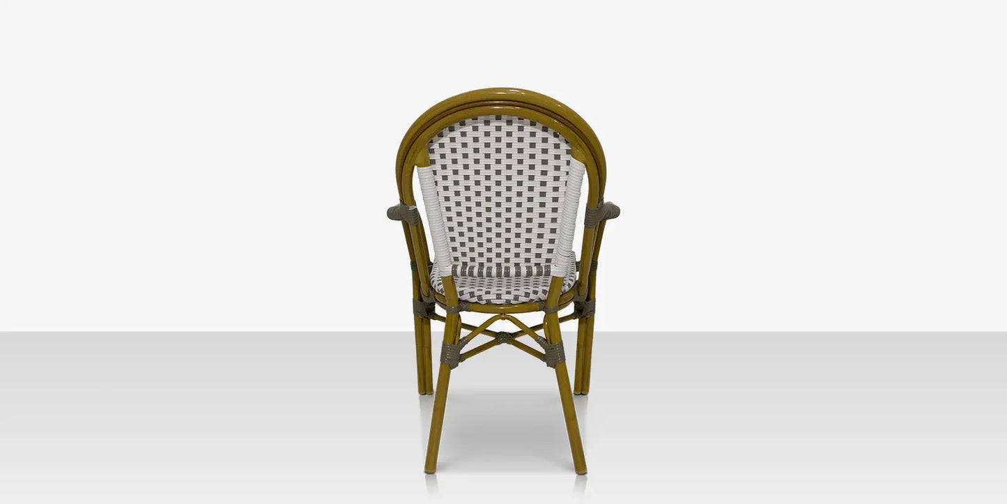 Paris Dining Arm Chair - Gray & White by DecoScape (2203-163)