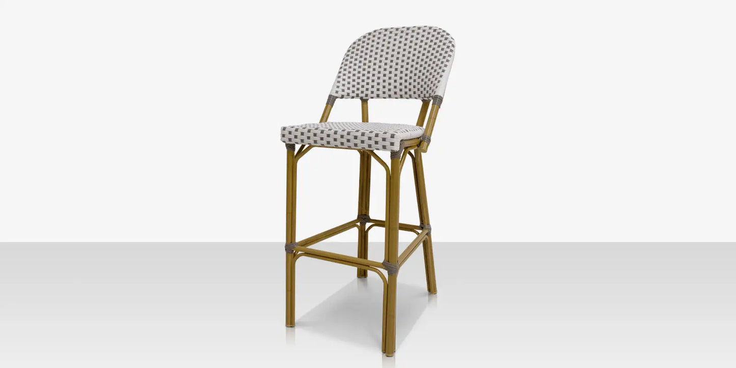 Paris Bar Side Chair - Gray & White by DecoScape (2203-172)