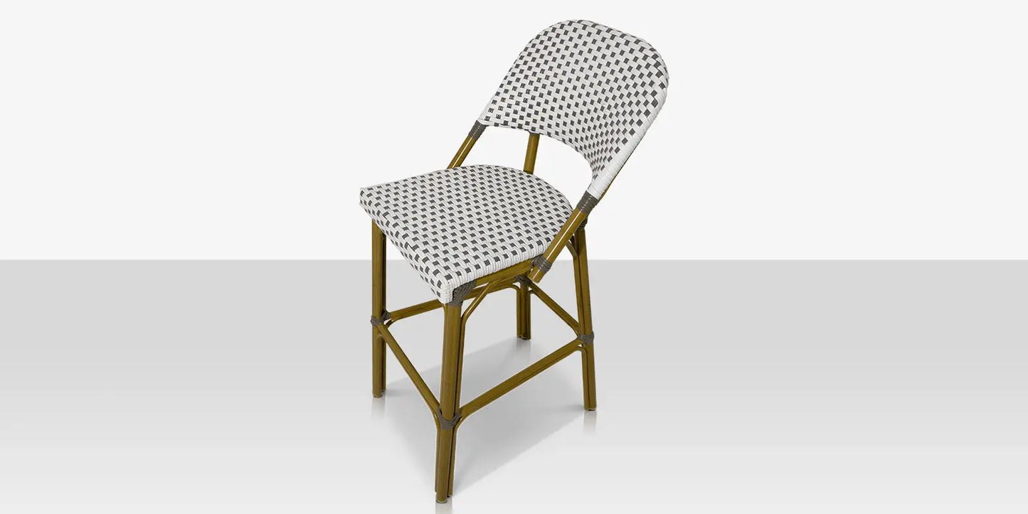 Paris Bar Side Chair - Gray & White by DecoScape (2203-172)