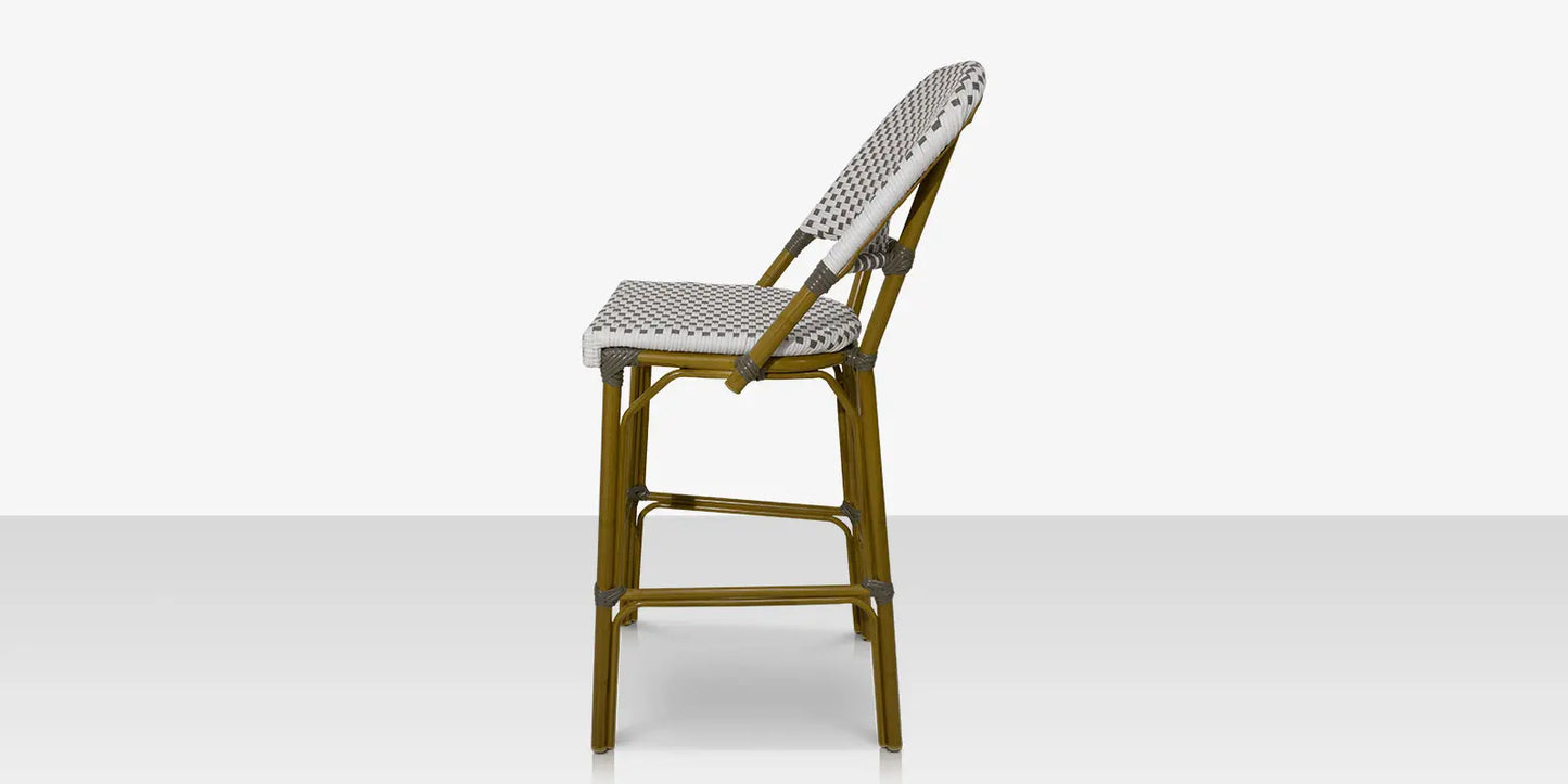 Paris Bar Side Chair - Gray & White by DecoScape (2203-172)
