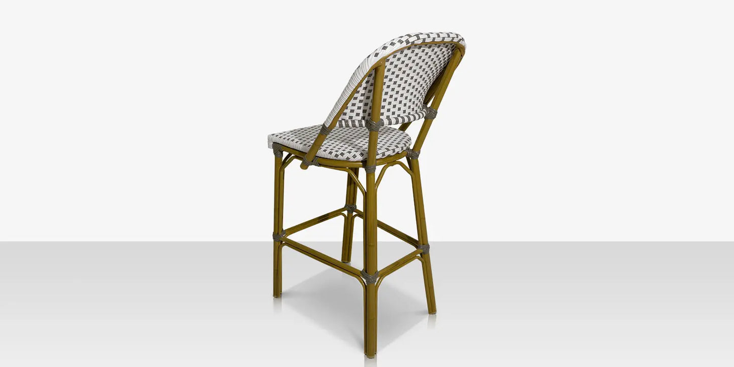 Paris Bar Side Chair - Gray & White by DecoScape (2203-172)