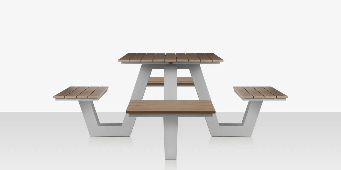 Napa Picnic Table (Square) Seats 4 by DecoScape (2404-360-UMB)
