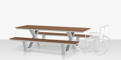 Napa 8' Picnic Table - ADA Does not include umbrella hole by DecoScape (2404-367-ADA)